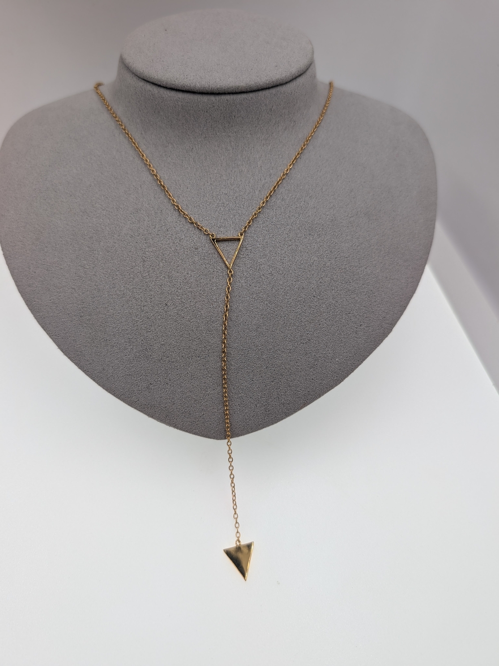 Gorjana 18K Gold Plated Minimalist Geometric Y-Chain Lariat Necklace 28" Bb40